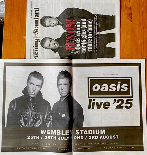 Oasis reunion live tour 2025 - oasis,
