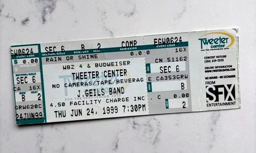 Geils band original concert - j,