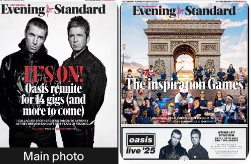 Oasis reunion tour - tour, 2025