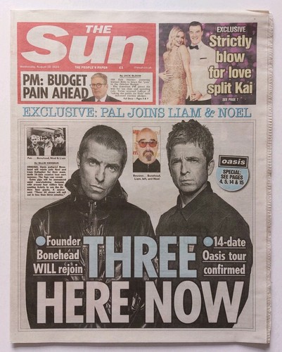 Oasis reunion tour - oasis, sun