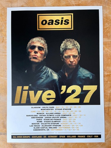 Oasis reunion tour poster - ,