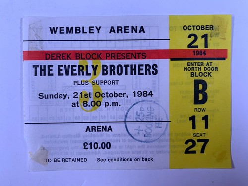 The everly brothers ticket - everly,